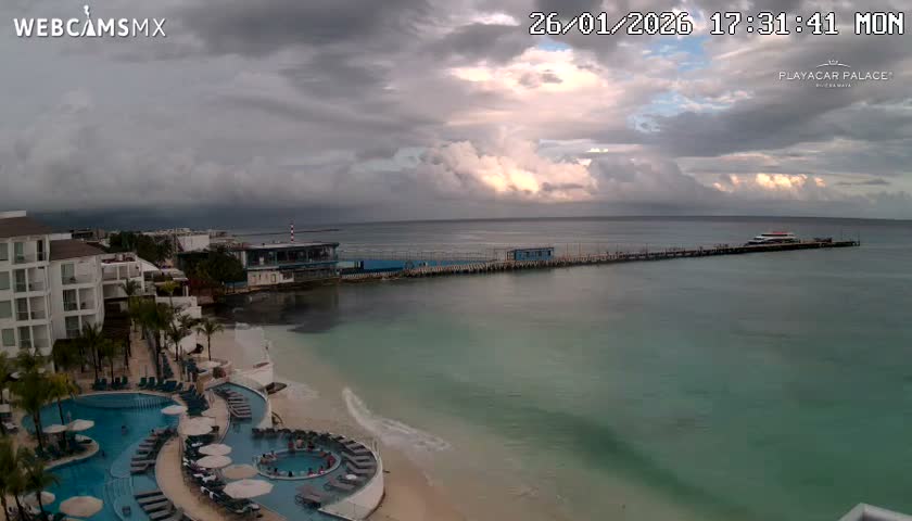 Playa del Carmen, Playa Playacar Beach Live Cam - Solidaridad, Quintana Roo, Mexico