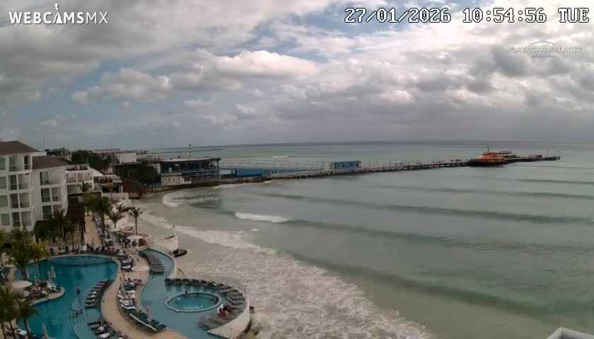 Playa del Carmen, Playa Playacar Beach Live Cam - Solidaridad, Quintana Roo, Mexico