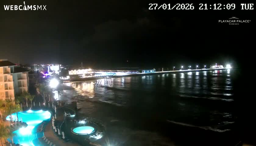 Playa del Carmen, Playa Playacar Beach Live Cam - Solidaridad, Quintana Roo, Mexico