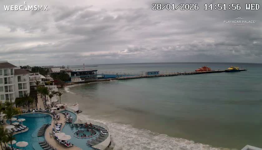 Playa del Carmen, Playa Playacar Beach Live Cam - Solidaridad, Quintana Roo, Mexico