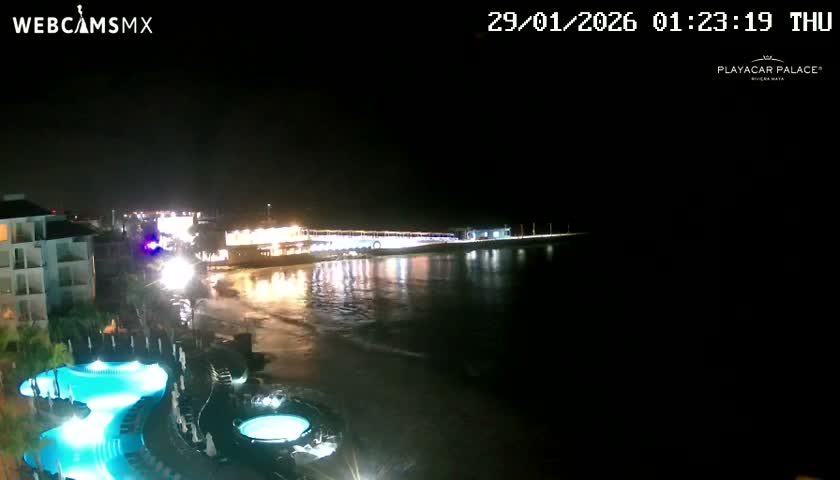 Playa del Carmen, Playa Playacar Beach Live Cam - Solidaridad, Quintana Roo, Mexico