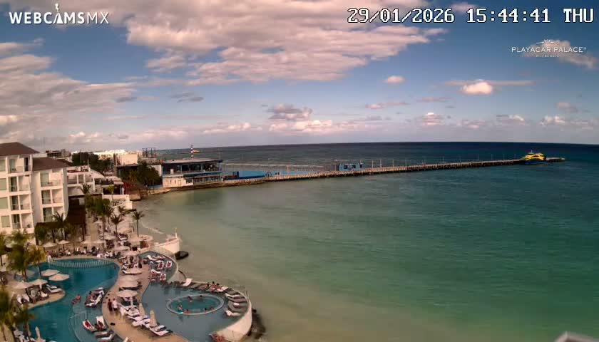 Playa del Carmen, Playa Playacar Beach Live Cam - Solidaridad, Quintana Roo, Mexico