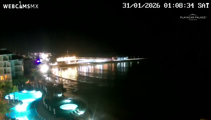 Playa del Carmen, Playa Playacar Beach Live Cam - Solidaridad, Quintana Roo, Mexico