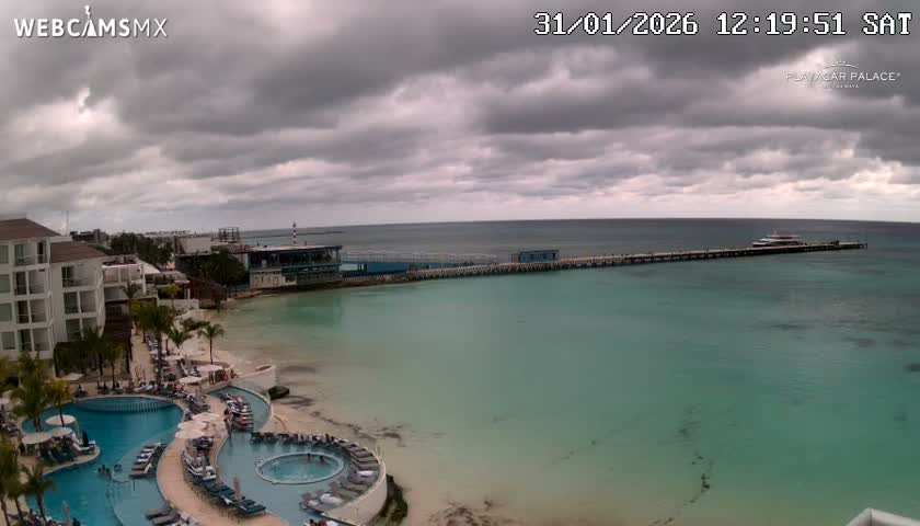 Playa del Carmen, Playa Playacar Beach Live Cam - Solidaridad, Quintana Roo, Mexico