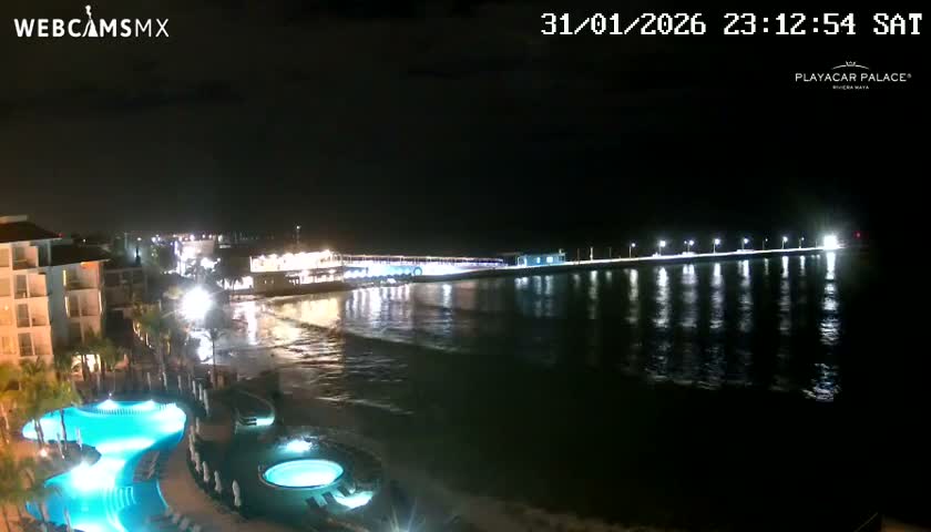 Playa del Carmen, Playa Playacar Beach Live Cam - Solidaridad, Quintana Roo, Mexico