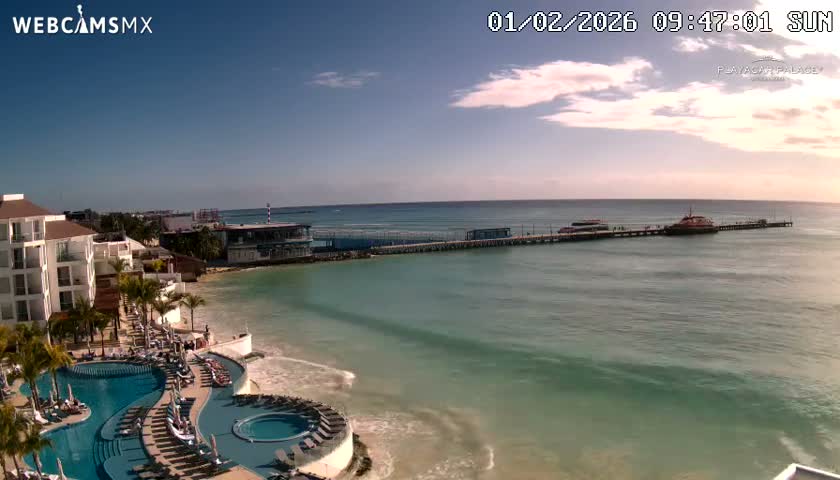 Playa del Carmen, Playa Playacar Beach Live Cam - Solidaridad, Quintana Roo, Mexico