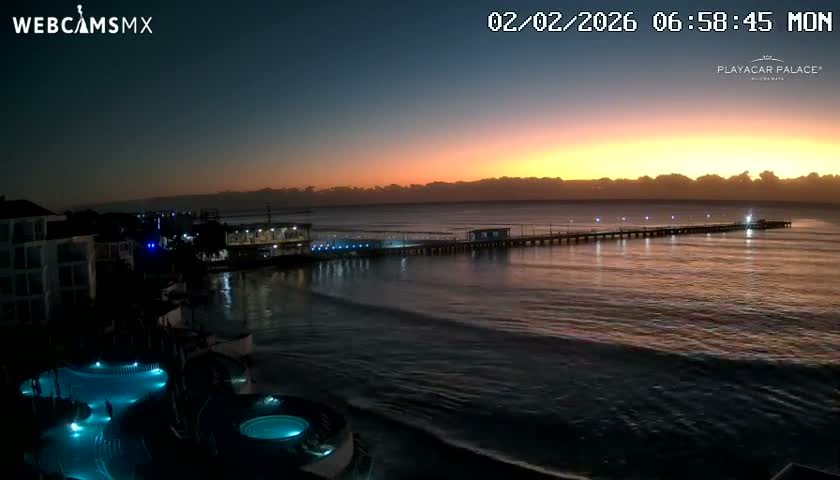 Playa del Carmen, Playa Playacar Beach Live Cam - Solidaridad, Quintana Roo, Mexico