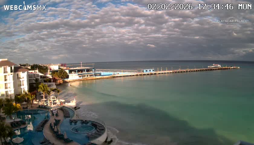 Playa del Carmen, Playa Playacar Beach Live Cam - Solidaridad, Quintana Roo, Mexico
