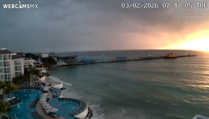 Playa del Carmen, Playa Playacar Beach Live Cam - Solidaridad, Quintana Roo, Mexico