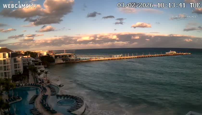 Playa del Carmen, Playa Playacar Beach Live Cam - Solidaridad, Quintana Roo, Mexico