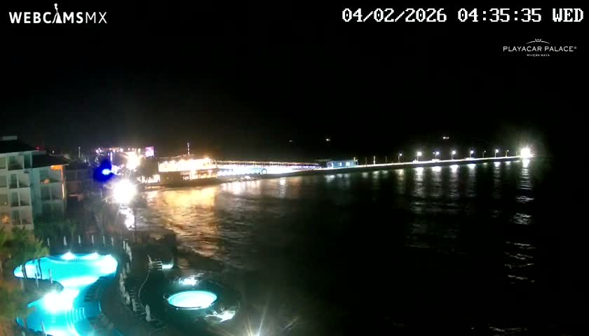 Playa del Carmen, Playa Playacar Beach Live Cam - Solidaridad, Quintana Roo, Mexico