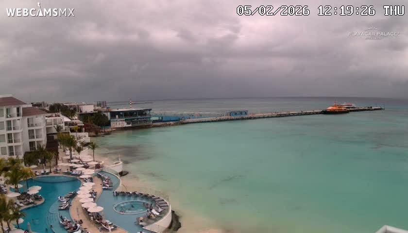 Playa del Carmen, Playa Playacar Beach Live Cam - Solidaridad, Quintana Roo, Mexico