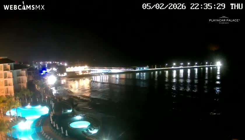 Playa del Carmen, Playa Playacar Beach Live Cam - Solidaridad, Quintana Roo, Mexico