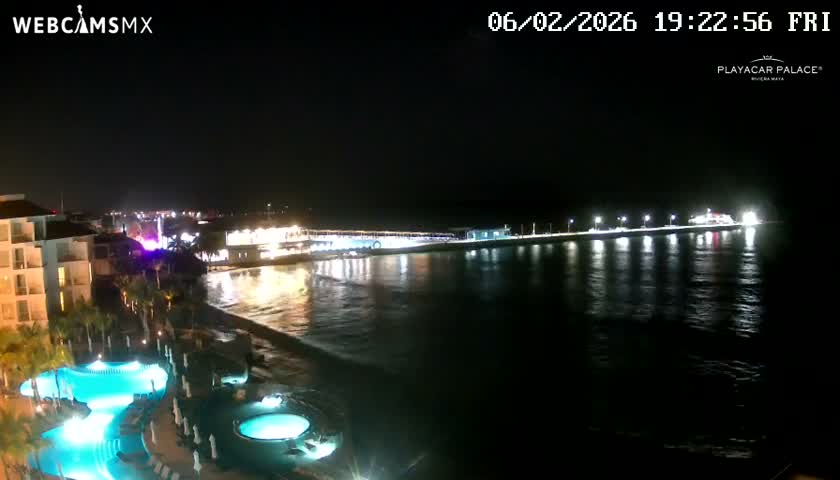 Playa del Carmen, Playa Playacar Beach Live Cam - Solidaridad, Quintana Roo, Mexico