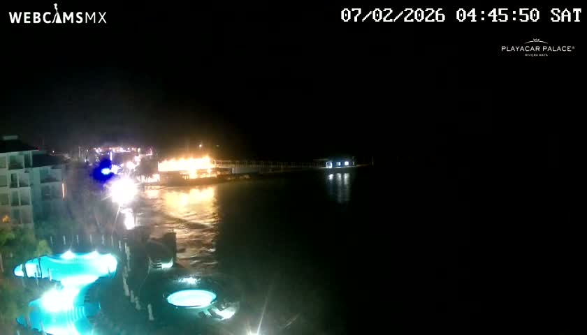 Playa del Carmen, Playa Playacar Beach Live Cam - Solidaridad, Quintana Roo, Mexico