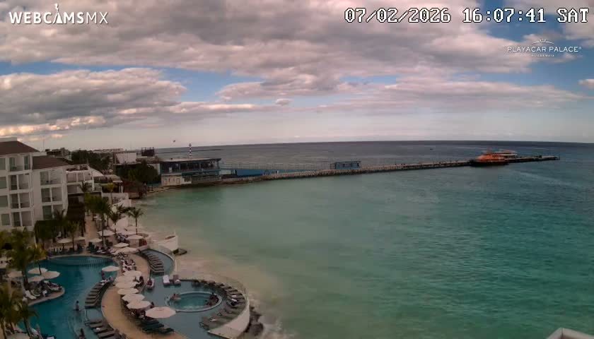 Playa del Carmen, Playa Playacar Beach Live Cam - Solidaridad, Quintana Roo, Mexico