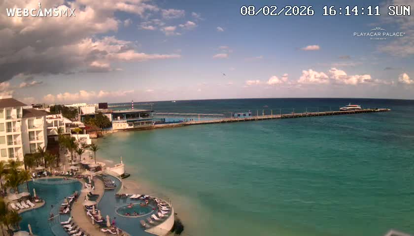 Playa del Carmen, Playa Playacar Beach Live Cam - Solidaridad, Quintana Roo, Mexico