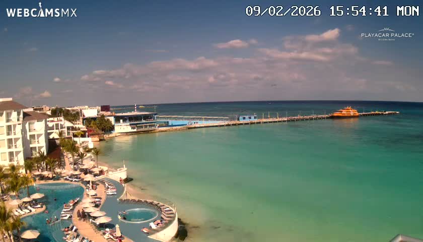 Playa del Carmen, Playa Playacar Beach Live Cam - Solidaridad, Quintana Roo, Mexico