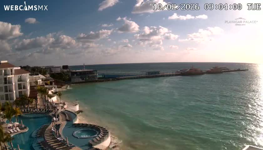 Playa del Carmen, Playa Playacar Beach Live Cam - Solidaridad, Quintana Roo, Mexico