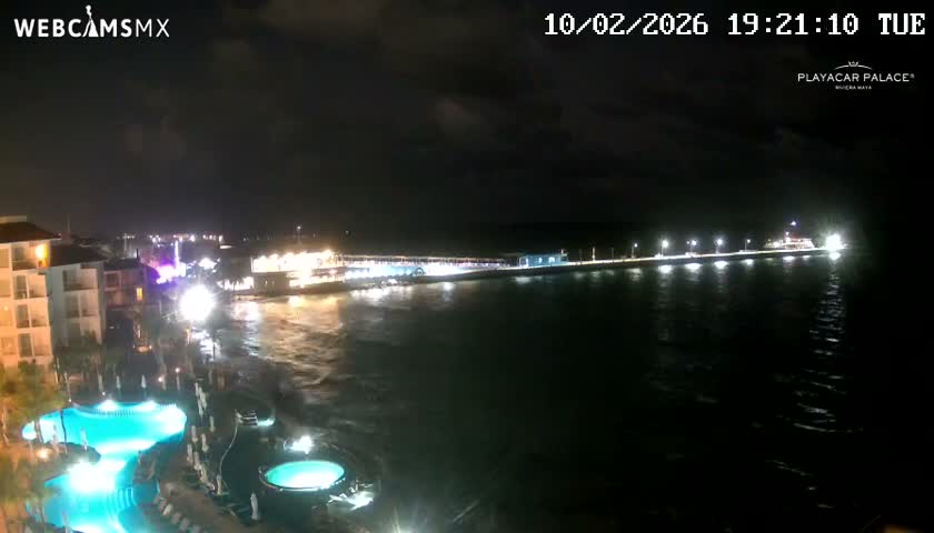 Playa del Carmen, Playa Playacar Beach Live Cam - Solidaridad, Quintana Roo, Mexico
