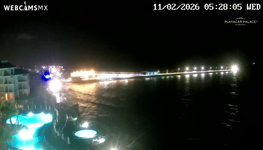 Playa del Carmen, Playa Playacar Beach Live Cam - Solidaridad, Quintana Roo, Mexico