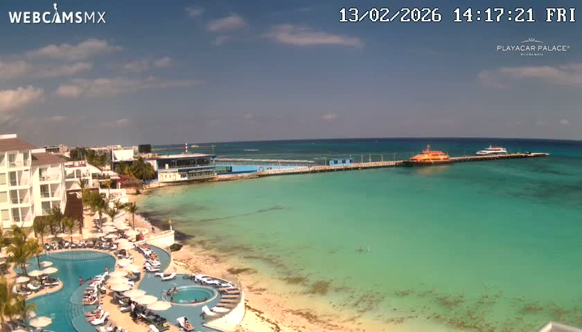 Playa del Carmen, Playa Playacar Beach Live Cam - Solidaridad, Quintana Roo, Mexico