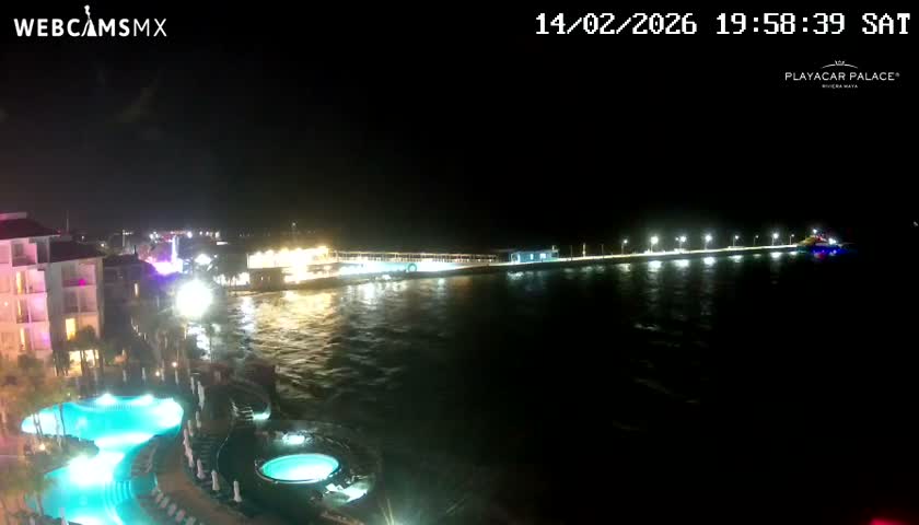 Playa del Carmen, Playa Playacar Beach Live Cam - Solidaridad, Quintana Roo, Mexico