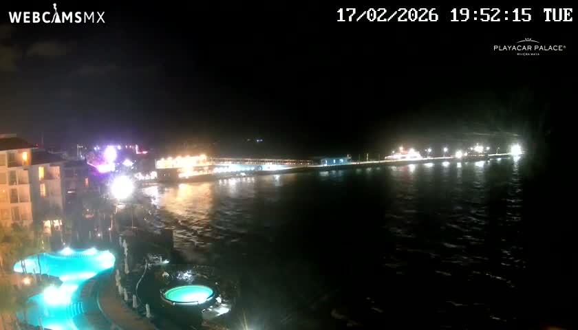 Playa del Carmen, Playa Playacar Beach Live Cam - Solidaridad, Quintana Roo, Mexico