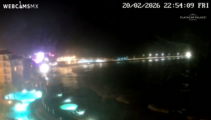 Playa del Carmen, Playa Playacar Beach Live Cam - Solidaridad, Quintana Roo, Mexico