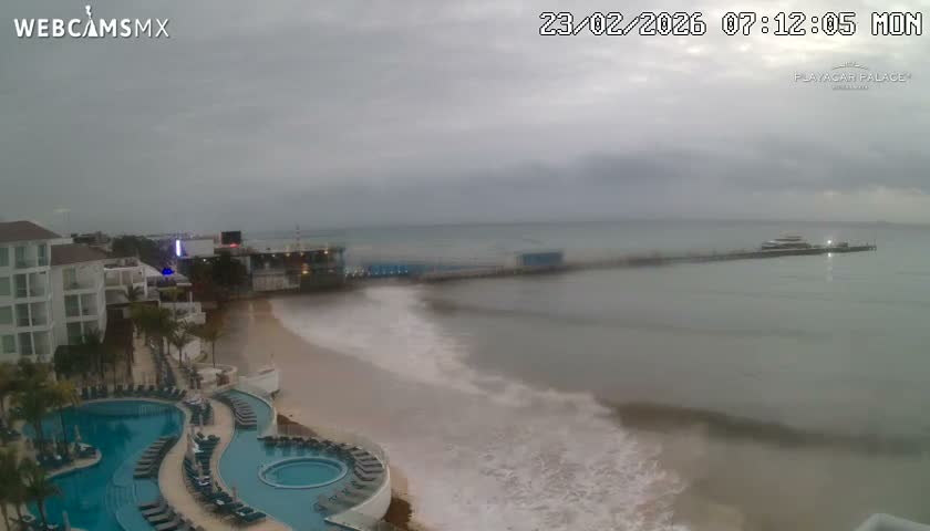 Playa del Carmen, Playa Playacar Beach Live Cam - Solidaridad, Quintana Roo, Mexico