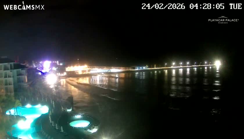 Playa del Carmen, Playa Playacar Beach Live Cam - Solidaridad, Quintana Roo, Mexico