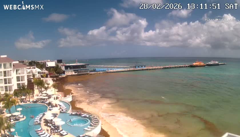 Playa del Carmen, Playa Playacar Beach Live Cam - Solidaridad, Quintana Roo, Mexico