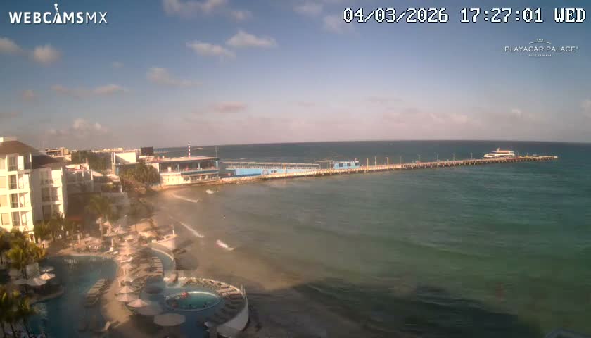 Playa del Carmen, Playa Playacar Beach Live Cam - Solidaridad, Quintana Roo, Mexico