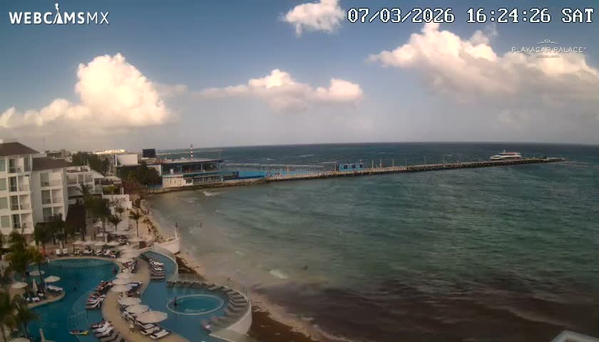 Playa del Carmen, Playa Playacar Beach Live Cam - Solidaridad, Quintana Roo, Mexico
