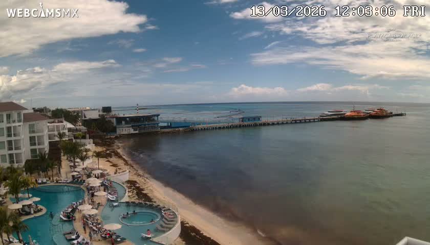 Playa del Carmen, Playa Playacar Beach Live Cam - Solidaridad, Quintana Roo, Mexico