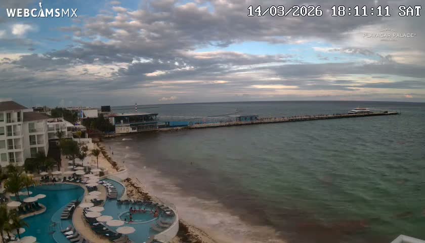 Playa del Carmen, Playa Playacar Beach Live Cam - Solidaridad, Quintana Roo, Mexico