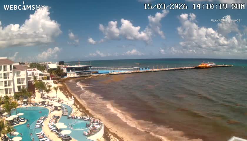 Playa del Carmen, Playa Playacar Beach Live Cam - Solidaridad, Quintana Roo, Mexico