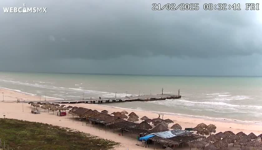 Sisal, Playa Sisal Beach Live Cam - Hunucma, Yucatan, Mexico