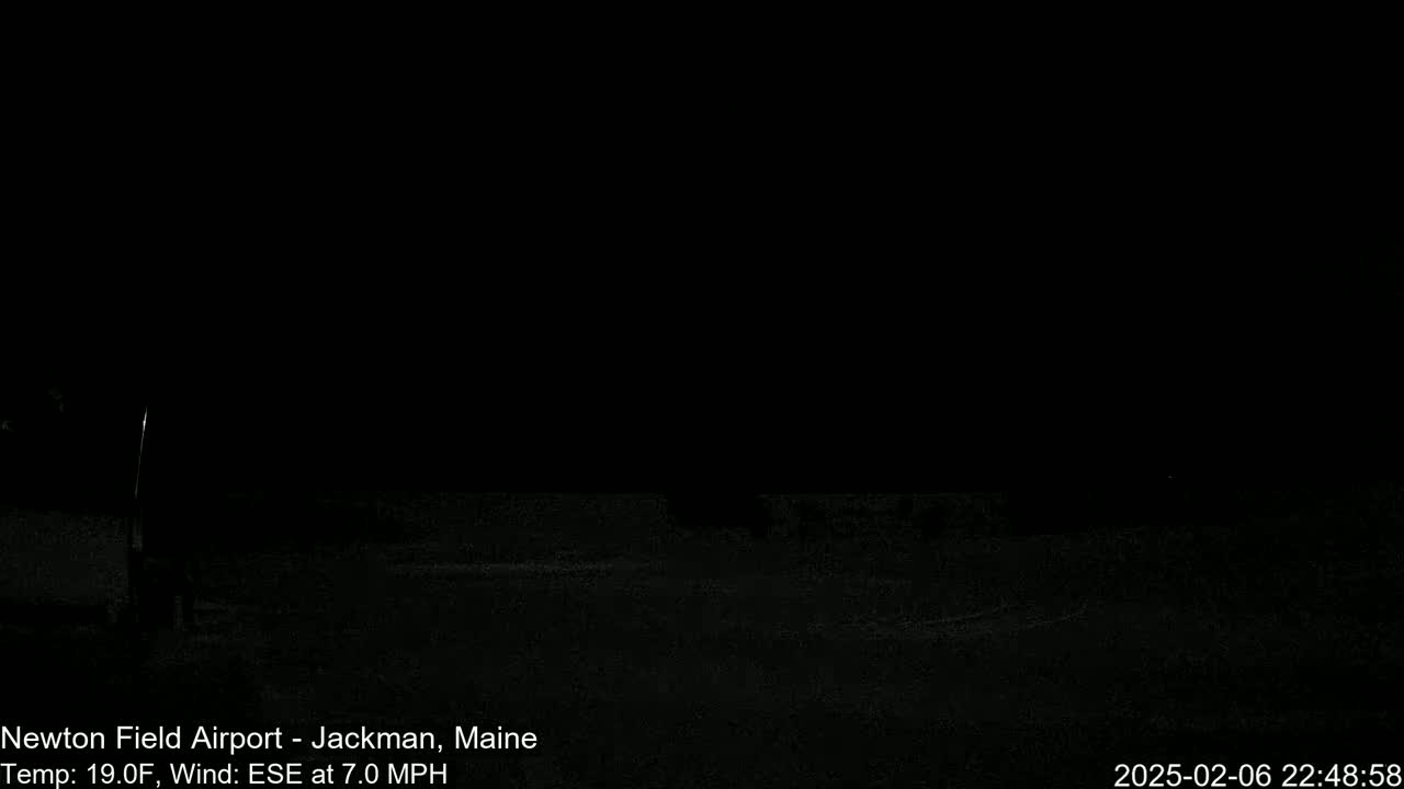 Newton Field Airport Live Cam - Jackman, Maine, USA Airport