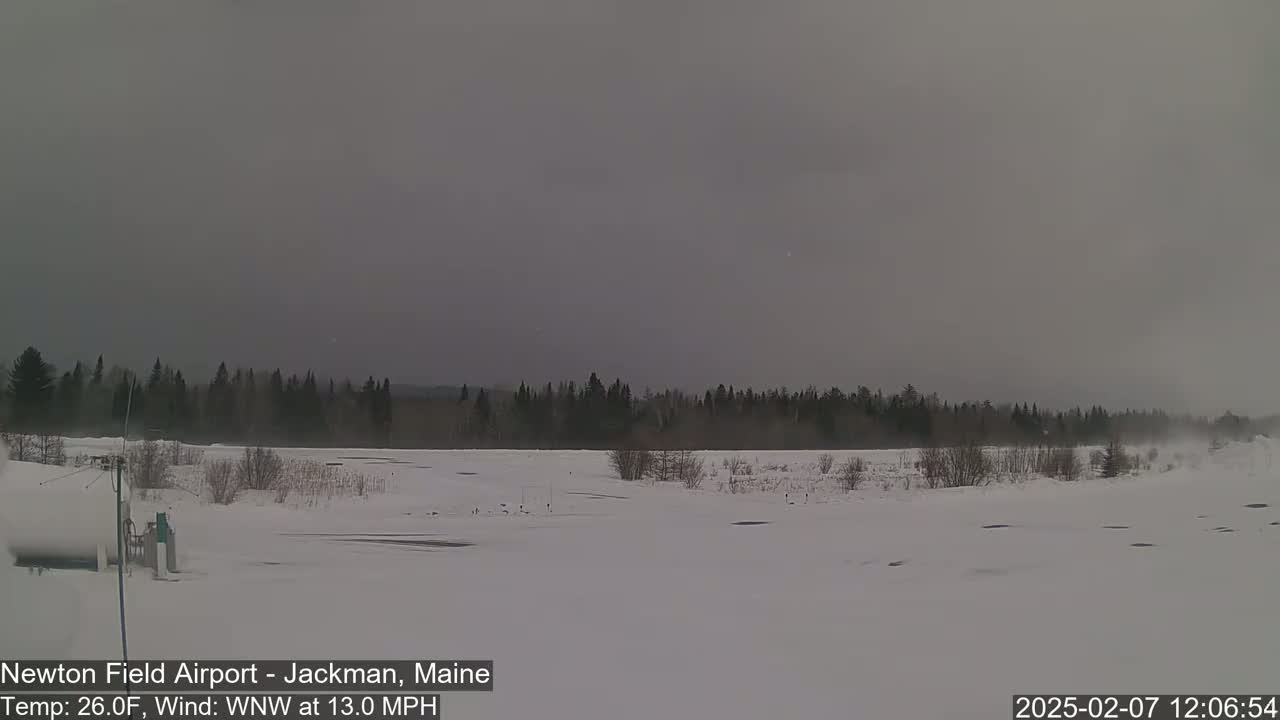 Newton Field Airport Live Cam - Jackman, Maine, USA Airport