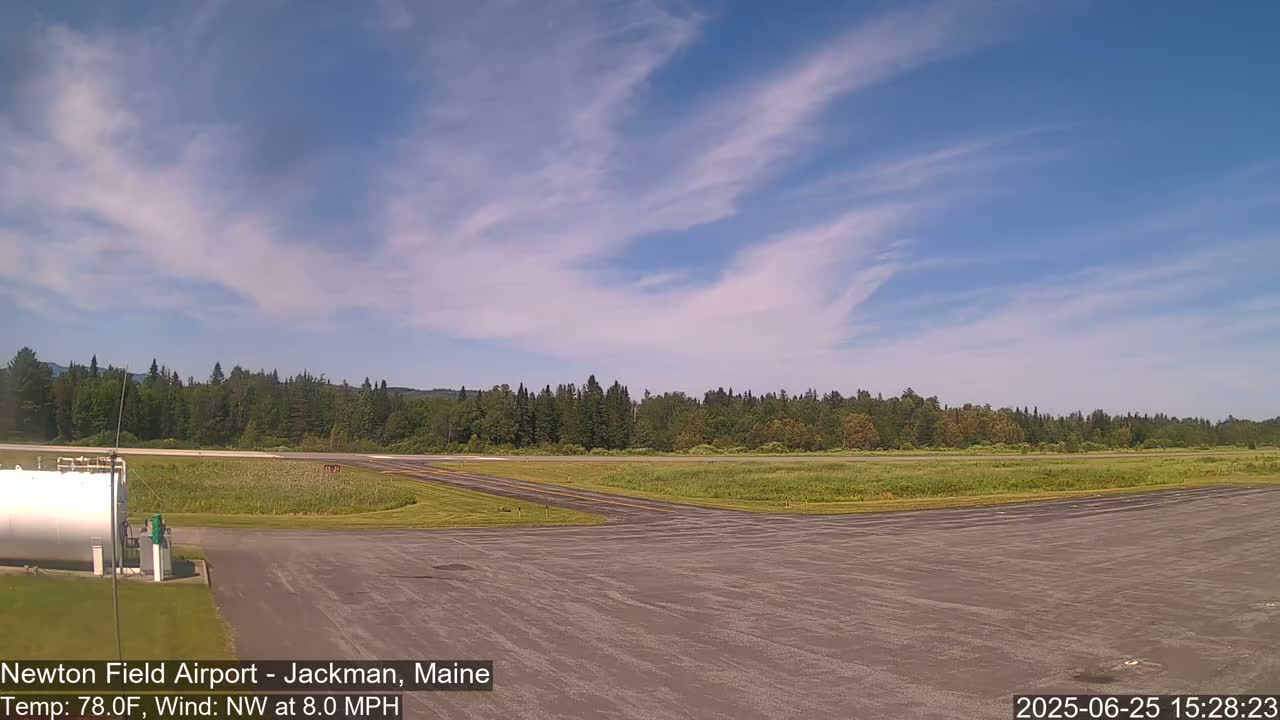 Newton Field Airport Live Cam - Jackman, Maine, USA Airport