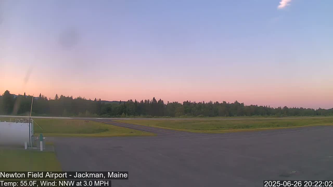 Newton Field Airport Live Cam - Jackman, Maine, USA Airport