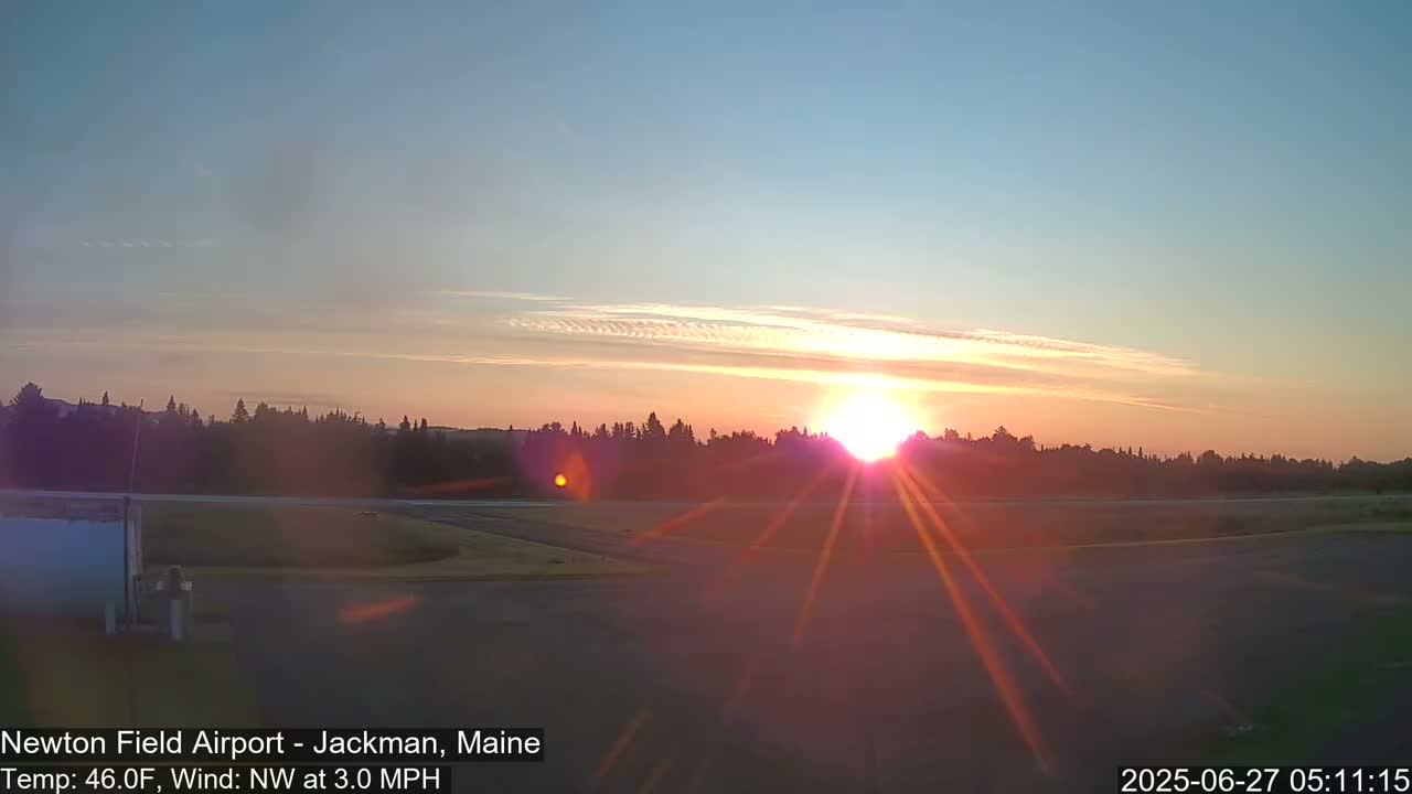 Newton Field Airport Live Cam - Jackman, Maine, USA Airport