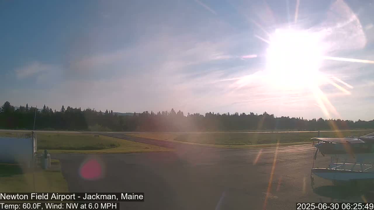 Newton Field Airport Live Cam - Jackman, Maine, USA Airport