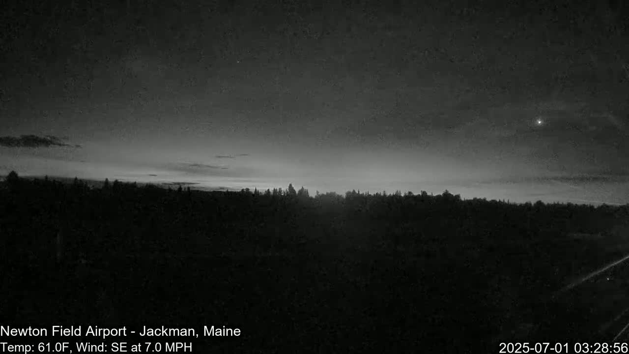 Newton Field Airport Live Cam - Jackman, Maine, USA Airport