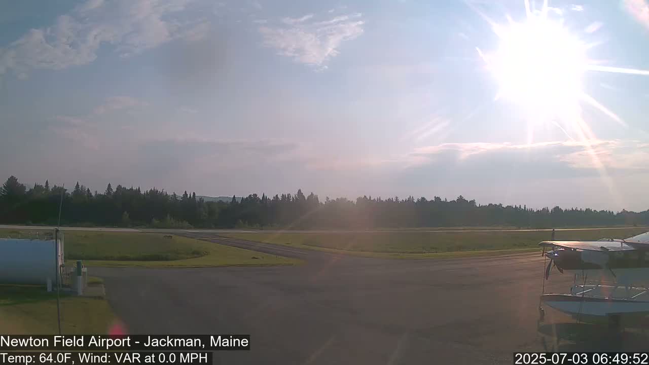 Newton Field Airport Live Cam - Jackman, Maine, USA Airport