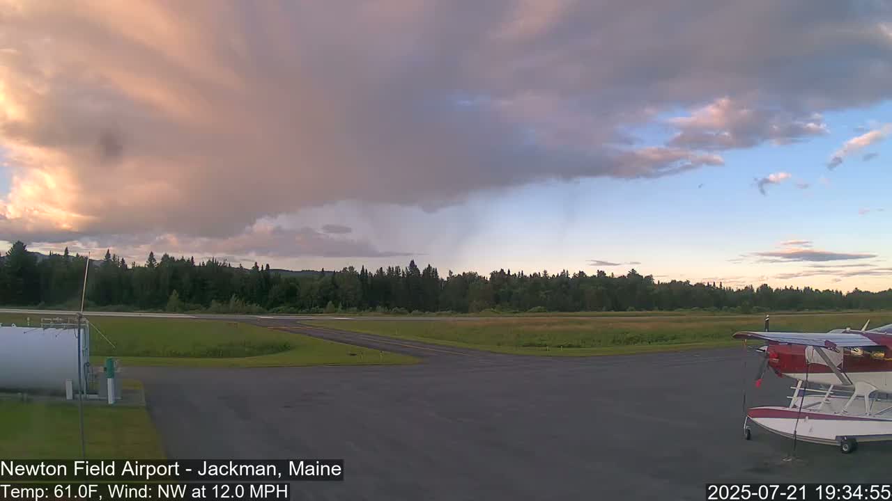 Newton Field Airport Live Cam - Jackman, Maine, USA Airport