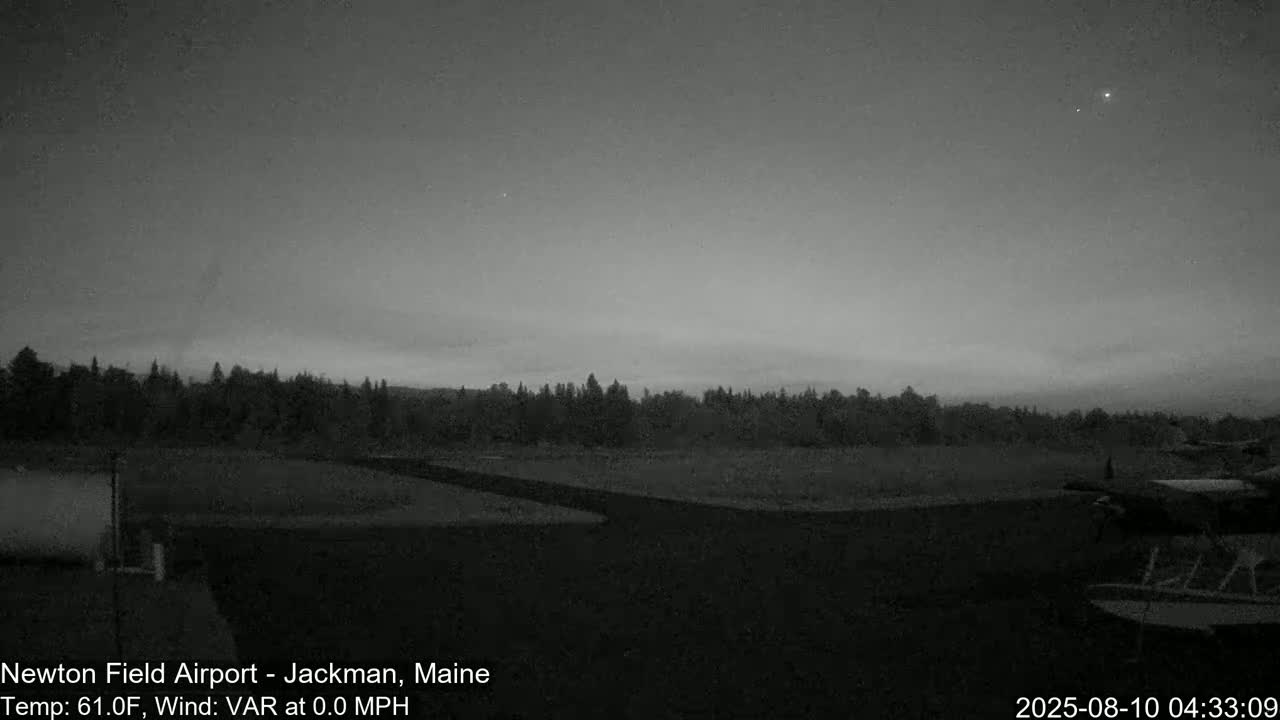 Newton Field Airport Live Cam - Jackman, Maine, USA Airport