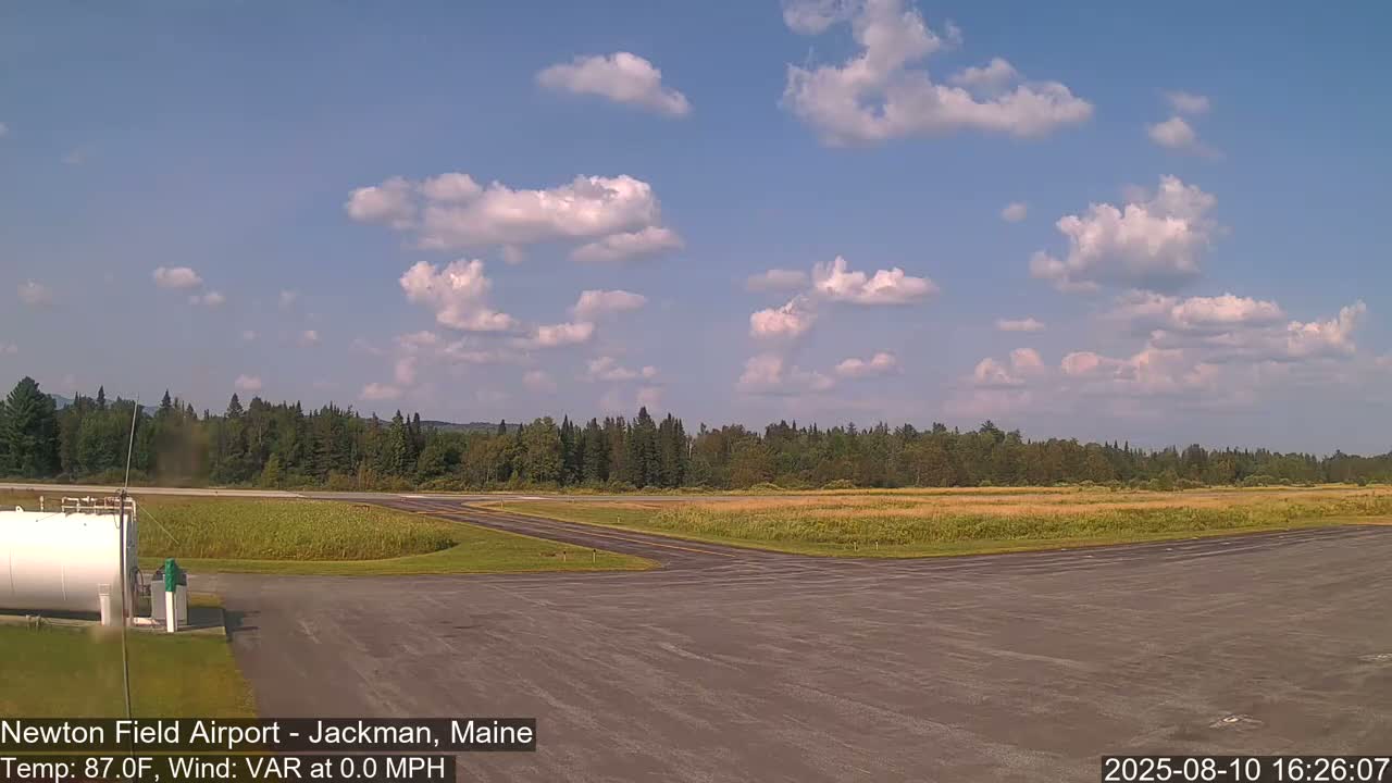 Newton Field Airport Live Cam - Jackman, Maine, USA Airport