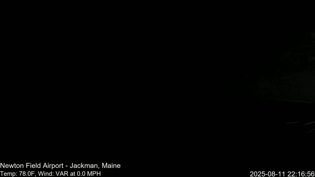 Newton Field Airport Live Cam - Jackman, Maine, USA Airport